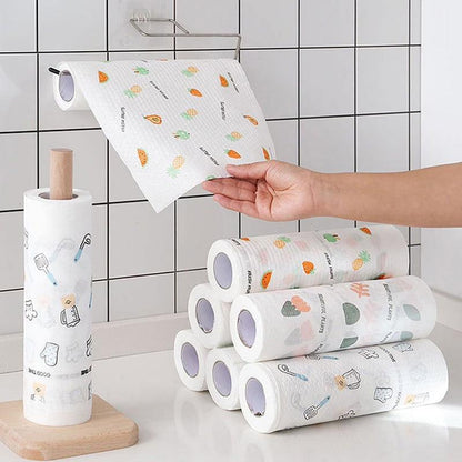 Reusable Kitchen Cleaning Cloths – 50 Sheets Per Roll