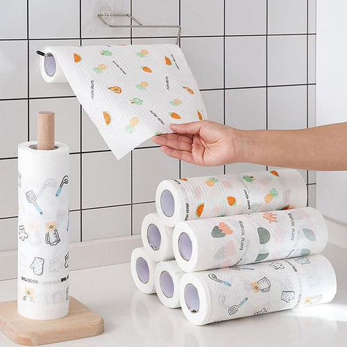 Reusable Kitchen Cleaning Cloths – 50 Sheets Per Roll