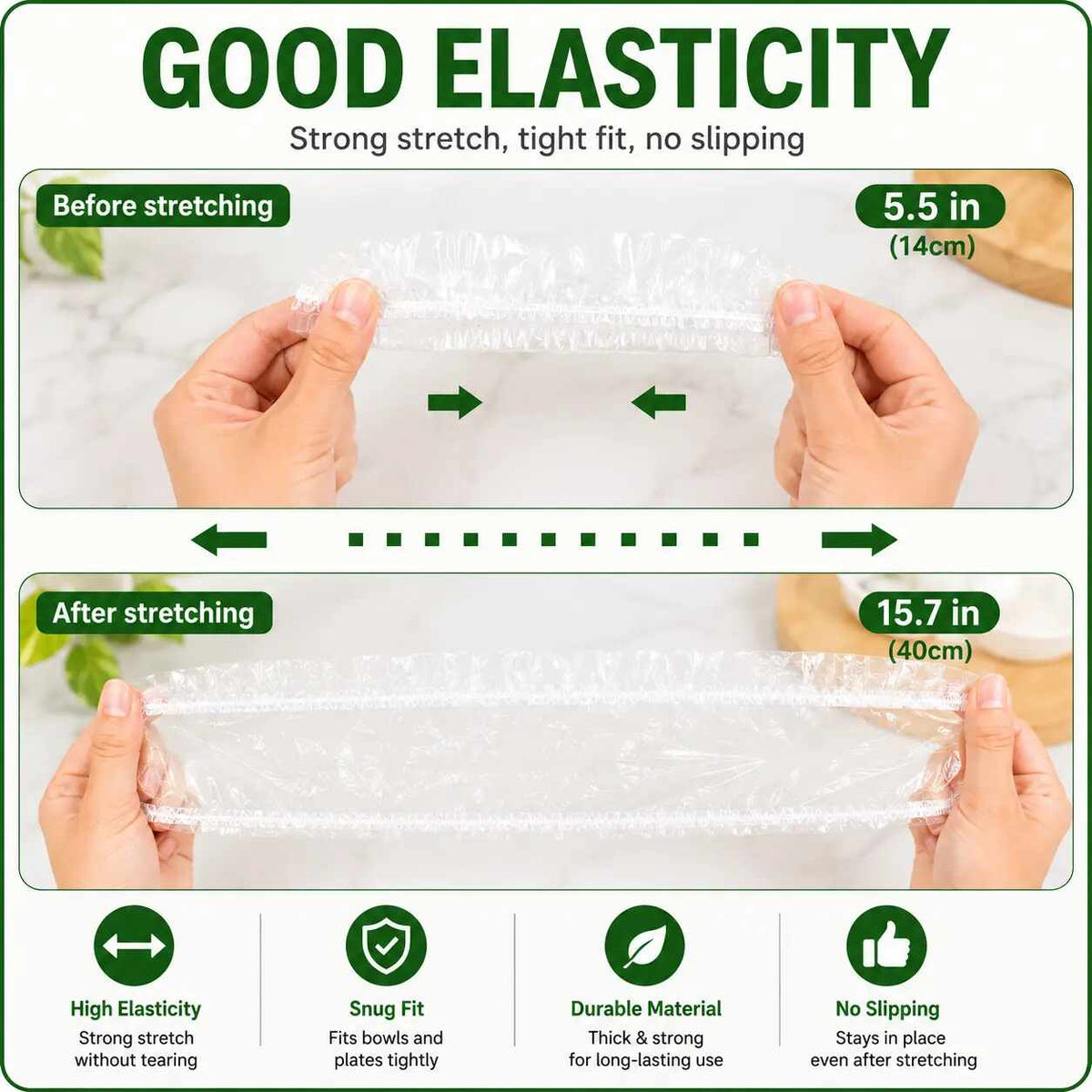 100-Piece Disposable Elastic Food Covers